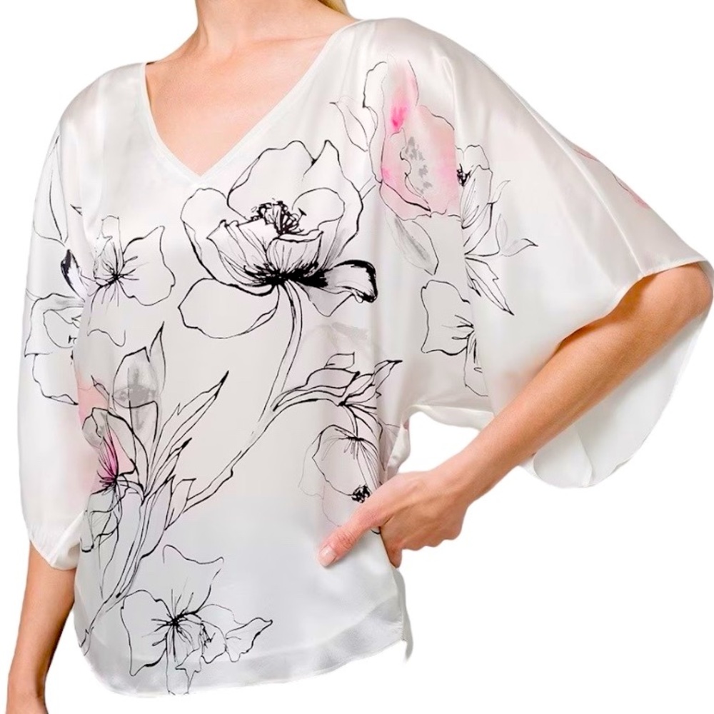 White House Black Market | SILK Kimono Blouse